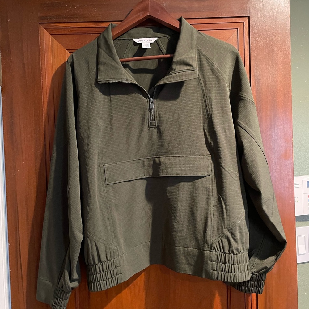 Athleta Olive Green Pullover Jacket - image 1